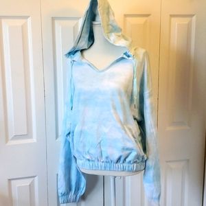 Zac & Rachel Blue Tint Tie Dye Hoodie